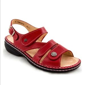 Finn Comfort Gomera Red Leather Soft Footbed